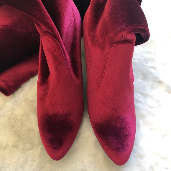 NEW Stuart Weitzman Velvet Over the Knee Boots - Picture 4 of 6